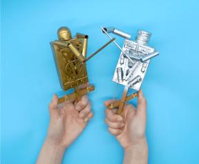 ガラクタ工作「からくりロボット」