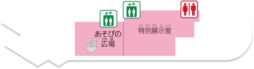 あそびの広場/特別展示室のフロアマップ図